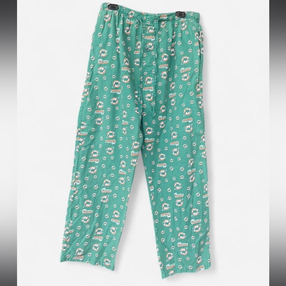 NFL Mens Teal Dolphins Pajama Bottoms